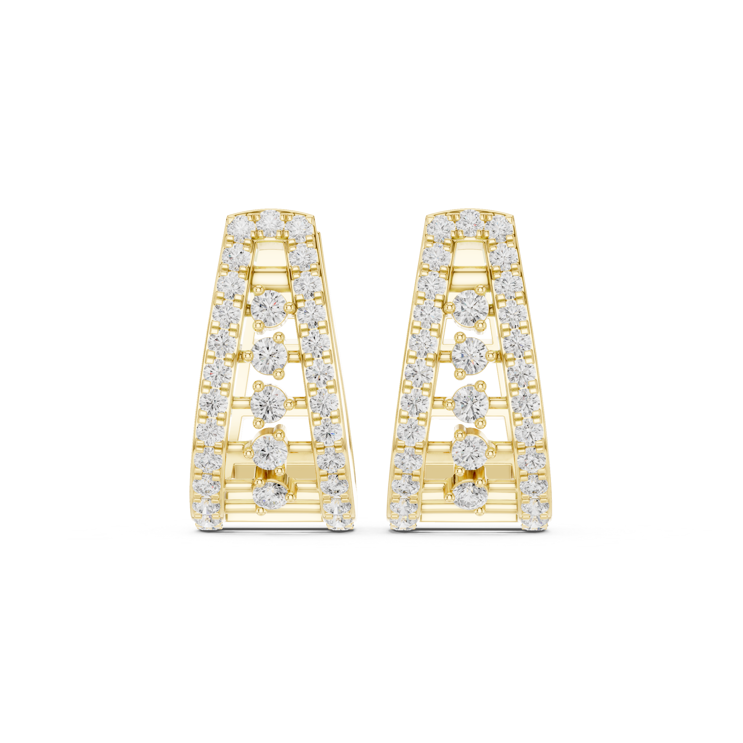Nova Frame Round Diamond Earrings ✨💎